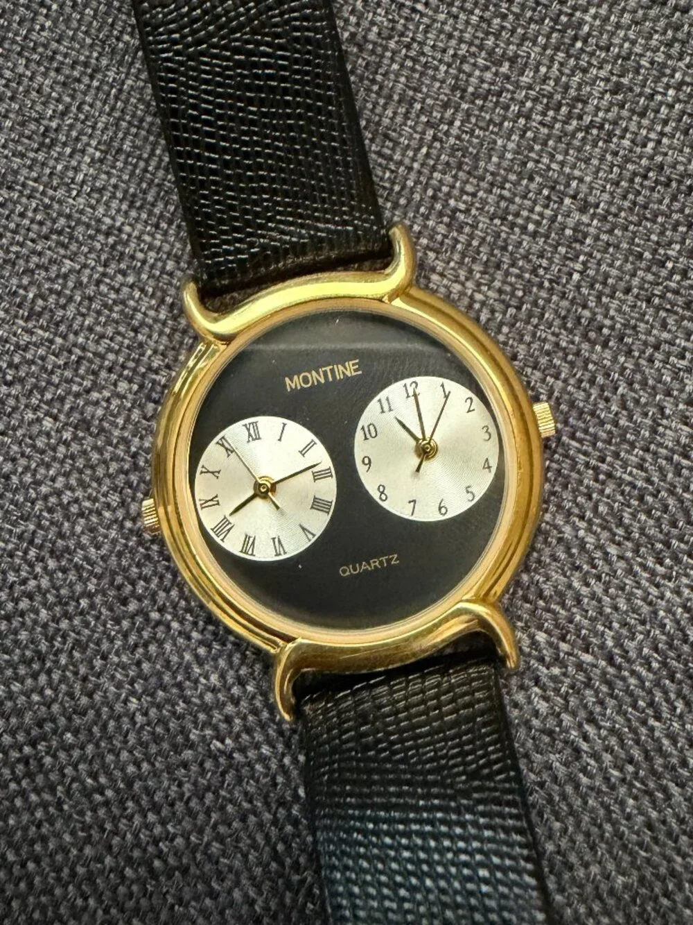 Vintage Dual-Time Quartz Watch (Untested)